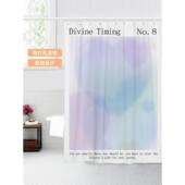 渐变简约浴室ins浴帘免打孔加厚洗澡卫生间淋浴隔断防水防霉挂帘