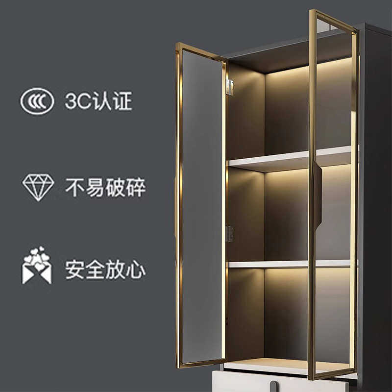 工厂定制铝合金衣柜玻璃门酒柜柜门型材订做极窄边框门框铝材定做