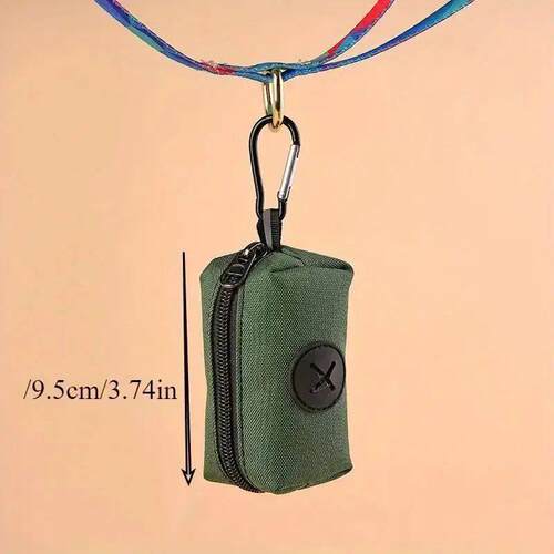 Canvas Dog Poop Bag Holder, Outdoor Pet Waste Bag Dispenser