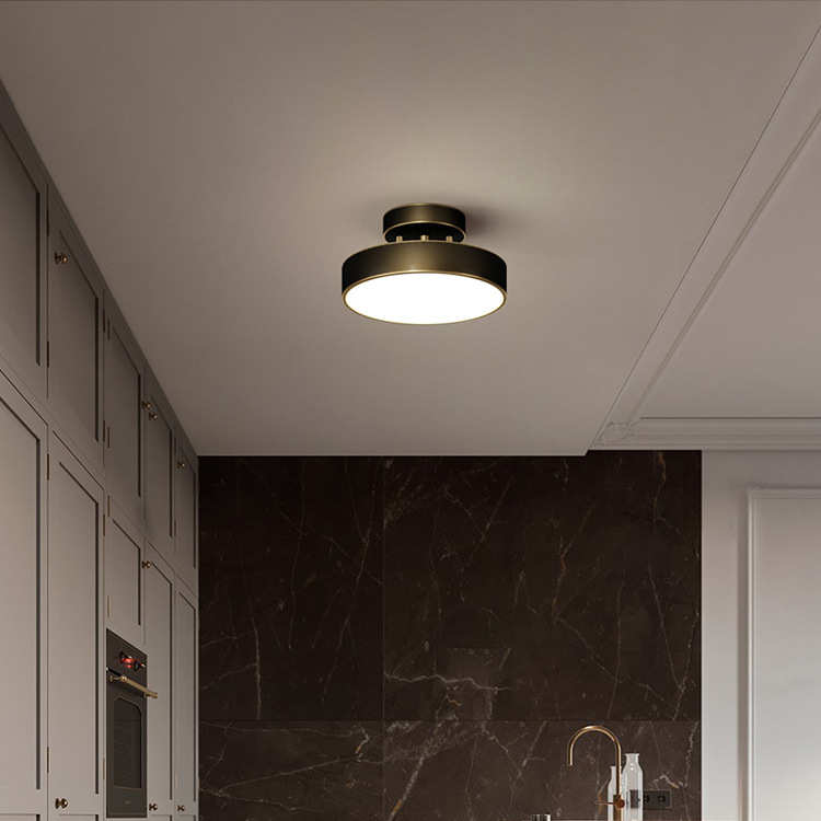 北欧卧室吸顶灯现代简约led玄关阳台走廊过道灯个性创意全铜灯具