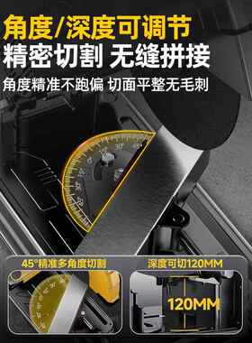机切割家用大功率切台式木材钢筋材割锯YAM220v多功能电动355型钢