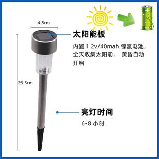 跨灯境爆款阳能草坪墅灯户外野营花园别插地灯庭院景观太草坪灯