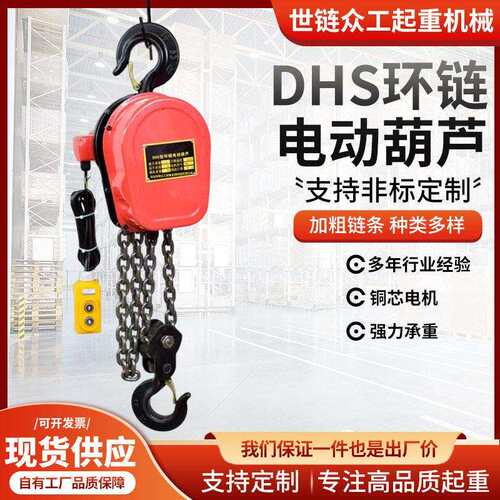 DHS型环链电动葫芦起重固定挂钩式提升机80v220v倒链电动吊葫芦