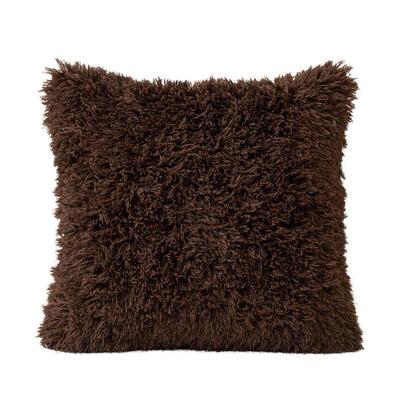 Plush pillowcase sofa cushion cover long hair pillow case
