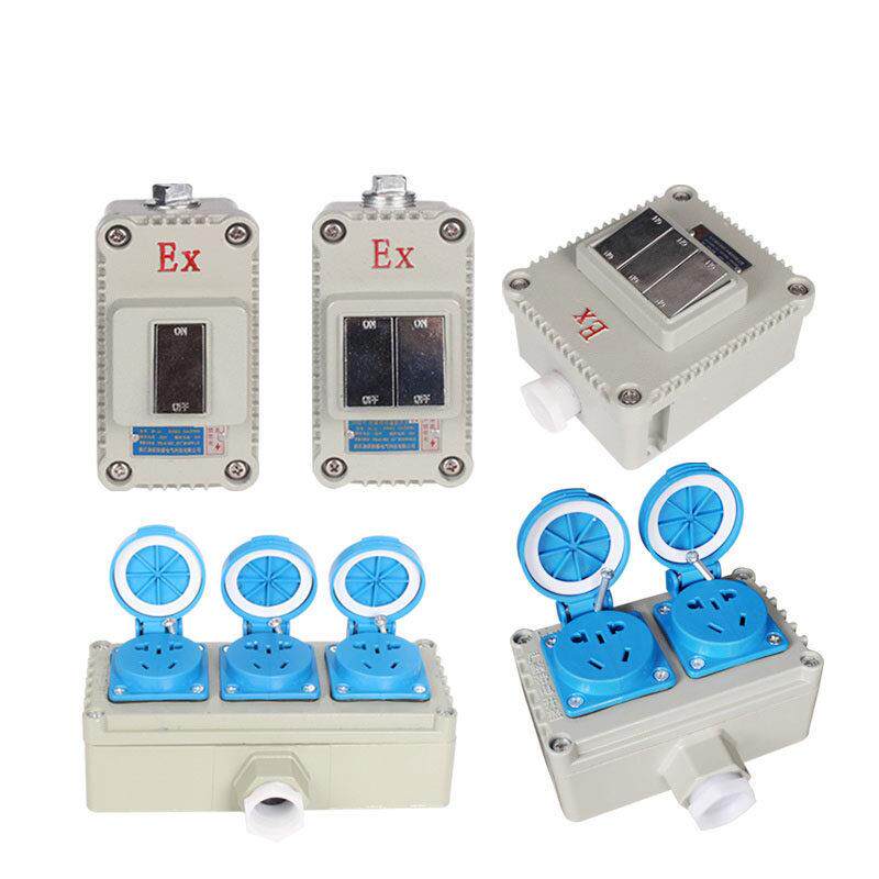 工业EX防爆插座220V防水3孔接线板插销排消防16a墙壁开关明暗装盒
