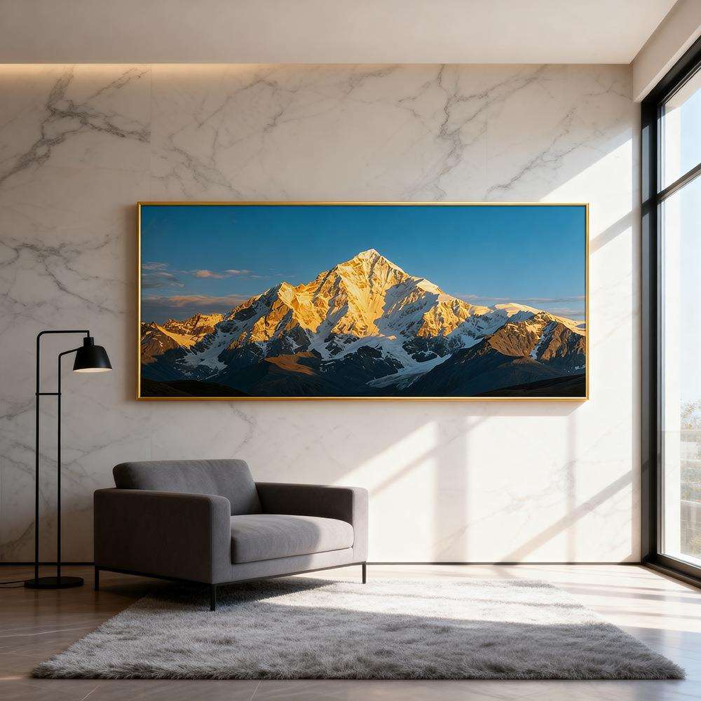 日照金山风景画整副酒店民宿房间客房挂画寓意好主卧室床头装饰画