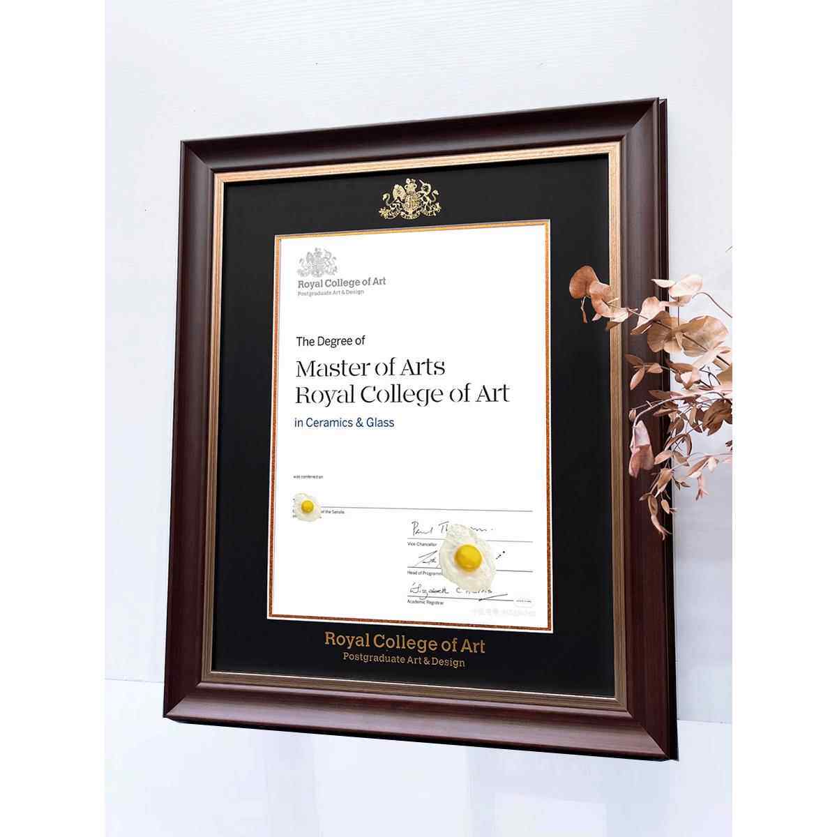 英国毕业证书装裱展示框画 画框相框实木挂墙框A3框A4证书框定制