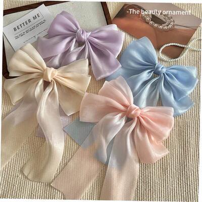 Red bow tie hairpin female Headband hair accessories clip
