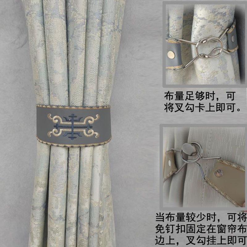 窗帘绑带银色金属扣环8字扣配件现代简约活扣对扣腰带扣窗帘辅料
