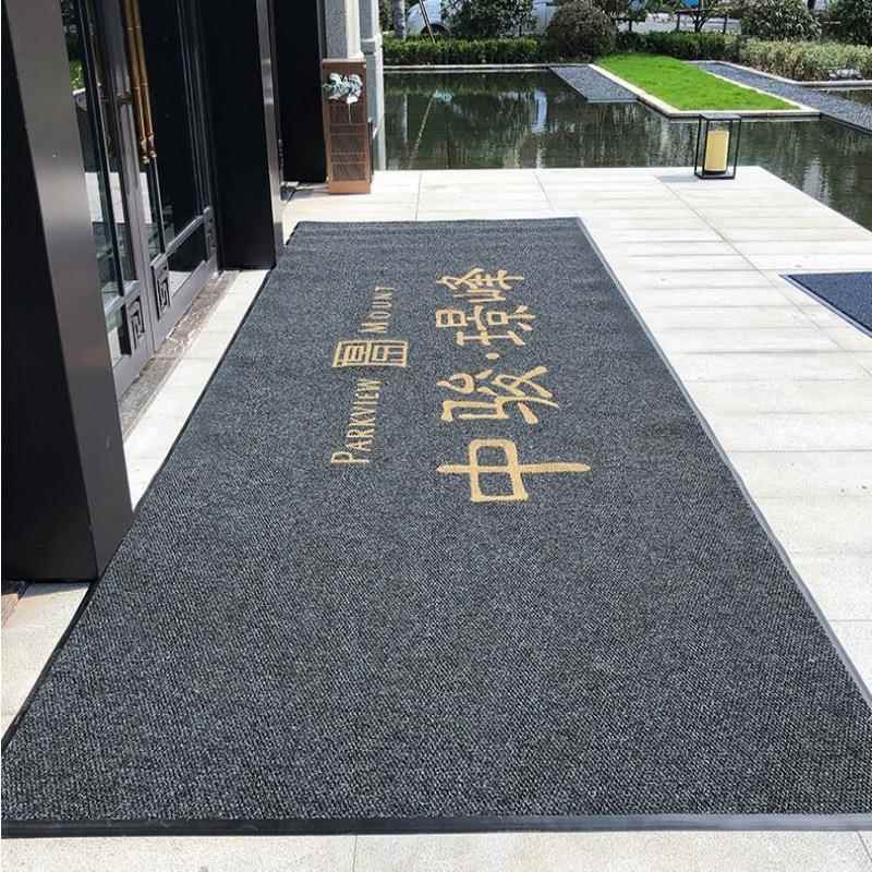 菠萝纹地毯LOGO寸尺酒进口菠萝店除大门口尘场脚垫商大厦售楼部门