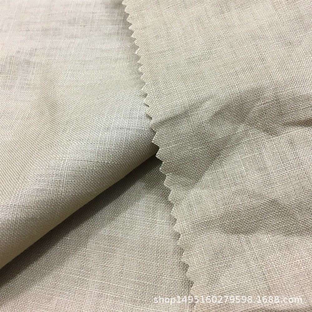 现货供应101纯亚麻染色布 14*14/50*54亚麻衬衣服装面料 足米批
