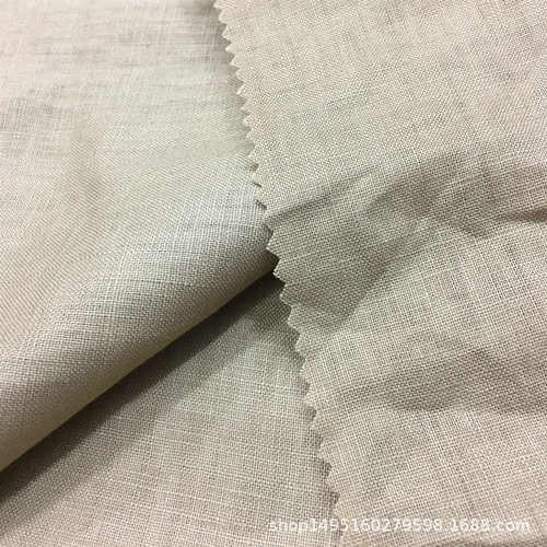 现货供应101纯亚麻染色布 14*14/50*54亚麻衬衣服装面料 足米批