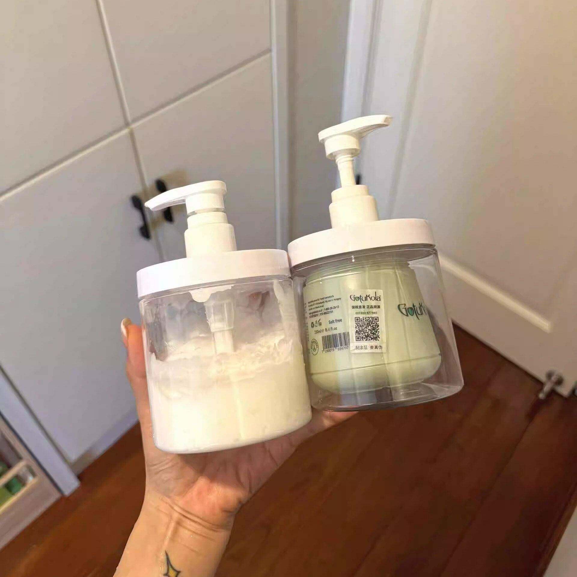 再也不要用手扣!发膜护发素分装瓶乳液收纳瓶洗衣液按压瓶大容量
