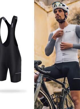 高档Satic森地款客 骑行背带短裤男 透车气n减震公路自行车储物单