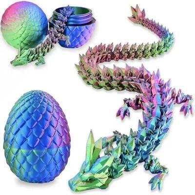 1/2PCS 3D Printed Dragon Egg with Dragon Full Articulated Dr