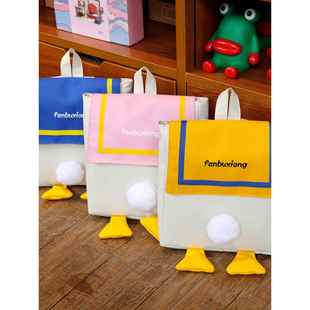 2023新款可爱儿童双肩包卡通大容量学生补课背包百搭鸭屁屁补习袋