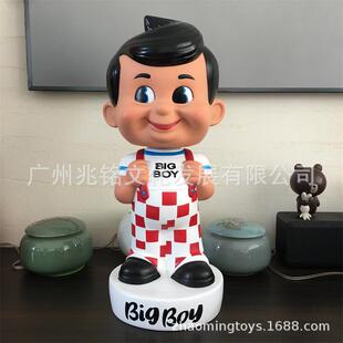 酷 BOY BIG 美式 摇头公仔 复古风 中古 咖啡馆 饰摆件 家居装 酒吧
