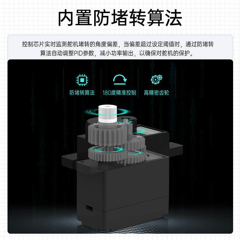 幻尔 舵机 防堵转/防扫齿 云台 微型9克LFD-01 6V电压 机器人舵机