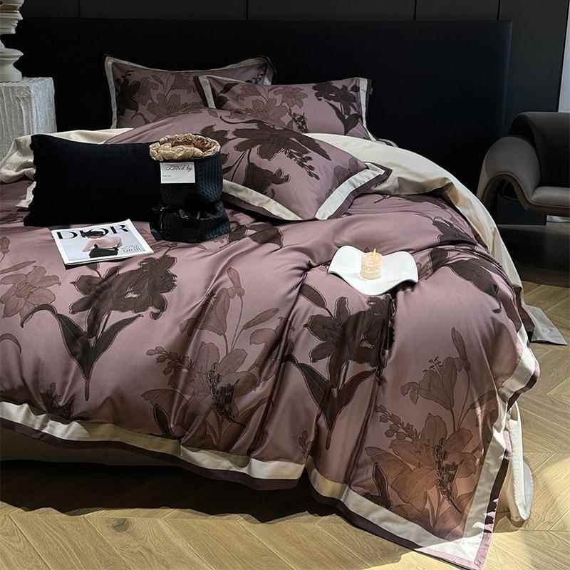 莎贝ydydy855拉100天丝棉拼角伊数码印花被套1.8m床单莱尔赛纤维