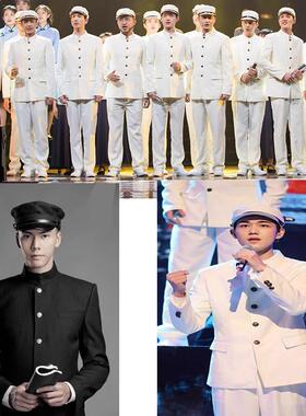 中山装白色五四青年装女民国风学生装复古风演出服五四运动学生装