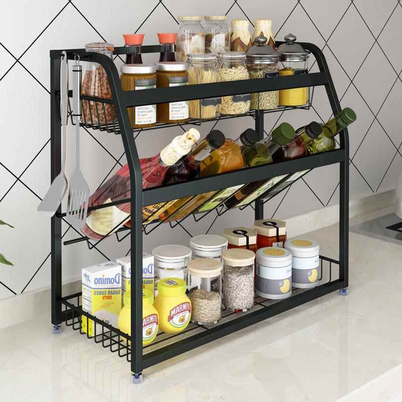 201不锈钢房厨用品置物架色家用TUF多功能架调料免打孔厨黑房整理