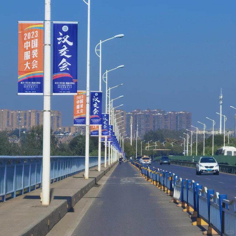 发光路灯杆中国结灯箱广告牌电线杆广告牌双面户外道旗太阳能灯箱