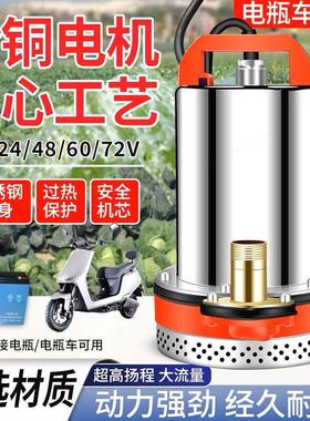 直流潜水泵12V24V48V60V72V抽水泵农用抽水机灌溉家用
