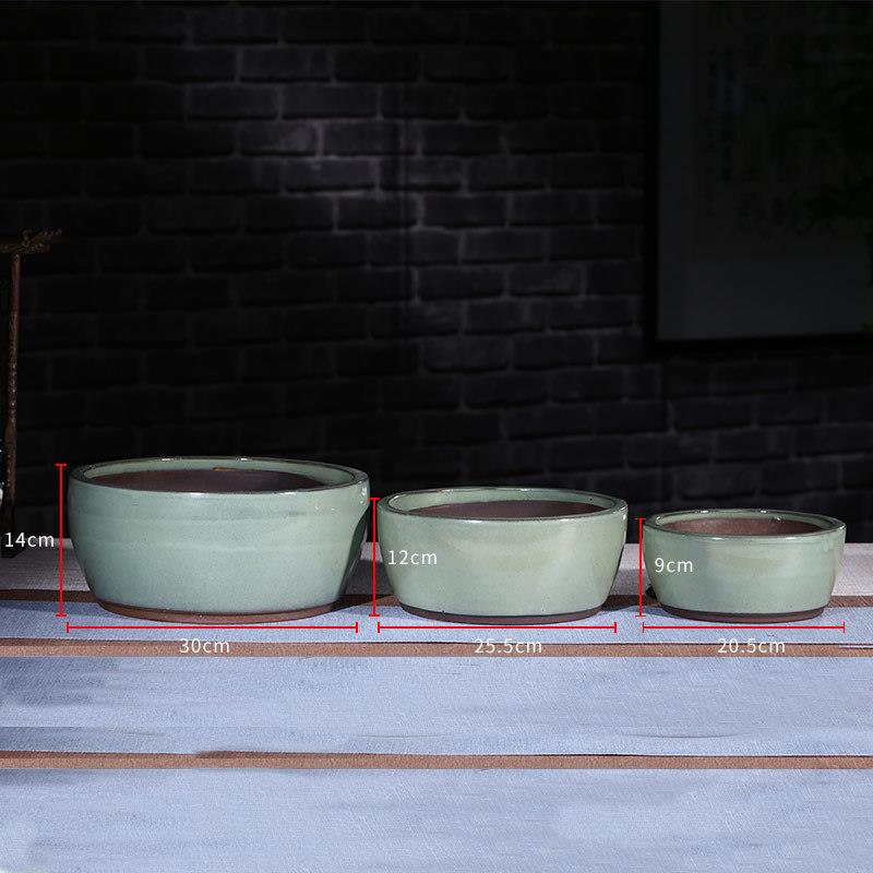 宜兴紫砂花盆创意多肉仿古上釉欧式陶瓷盆glazedpot