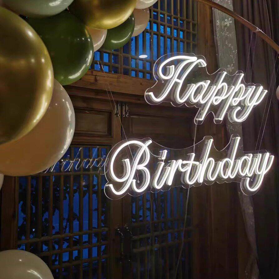生日字母灯牌派对LED灯求婚装饰氛围happybirthday发光名字霓虹灯