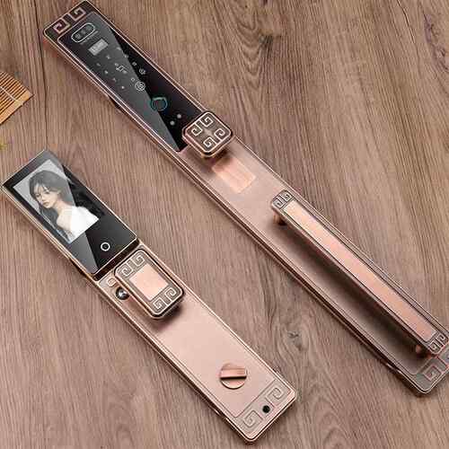 3D人脸识别新中式智能锁别墅双开大门入户门家用防盗门指纹锁