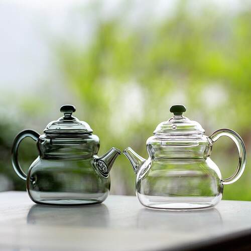 透明泡茶壶耐热玻璃煮茶壶单壶加厚自带过滤葫芦煮茶器喝茶具家用