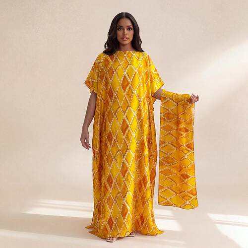 Women Floral Print Robe Set, Loose Fit Design, Elegant Style