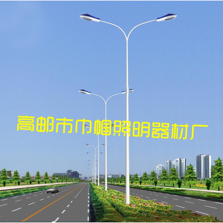 工厂供应道路灯12米双挑臂150We40led路灯头户外工程照明高杆灯