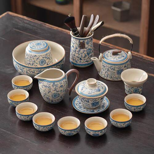 Ceramic cups Tea set Kung Fu tea White porcelain Set Chinese