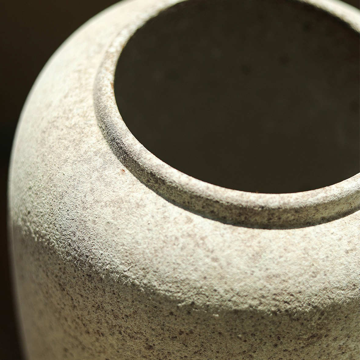 落地大花瓶复古粗陶侘寂风陶瓷摆件客厅插花器高款陶罐装饰