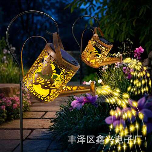 品太阳能装铁艺花园别公园户外防水花仙新子水壶庭院饰墅YX-8800