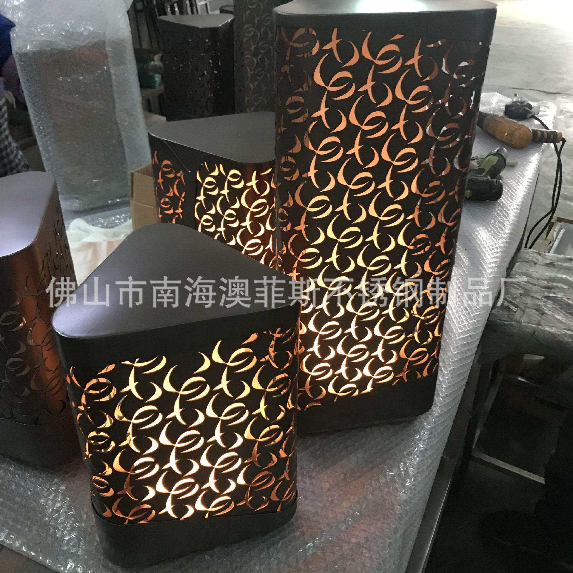 厂家台灯壁灯不锈钢金属外壳铁艺灯具网罩镂空灯罩不锈钢灯罩