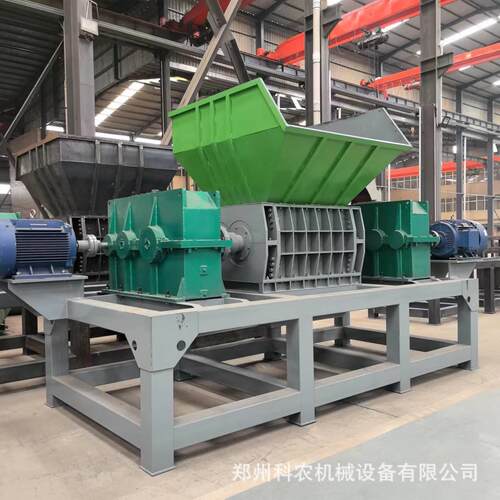 金属废铁铁皮双轴破碎机 木材稻草秸秆粉碎机 双滚刀固废撕碎机