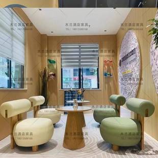 需定制售楼处酒店亲子休闲区儿童桌椅组合图书馆架空层阅读手工学