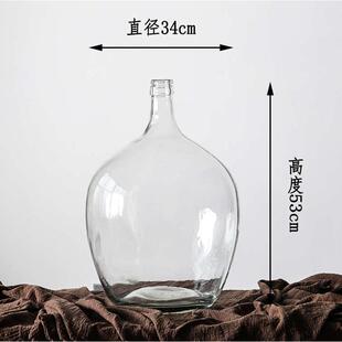 大肚简约吊钟器透明北欧图木瓶花清新枝条大号牧马水培花瓶玻璃醉