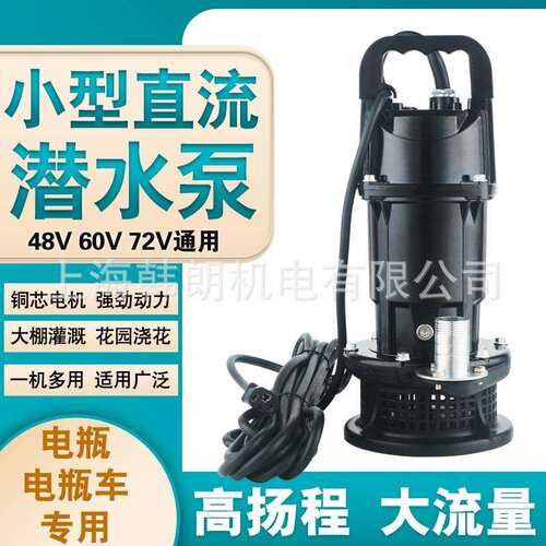小型直流潜水泵48V60V72V轻便小巧电动水泵农用灌溉浇地直流水泵