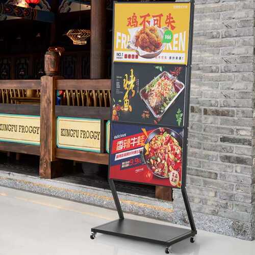 多层广告架商场立式广告牌展示架kt板展架海报展架分层立牌