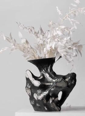 新中式手绘花器艺术花瓶花插摆件酒店样板间售楼处客厅玄关装饰品