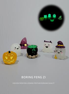 没事做！陪她看会发光的小幽灵夜光摆件解压小装饰送她万圣节礼物