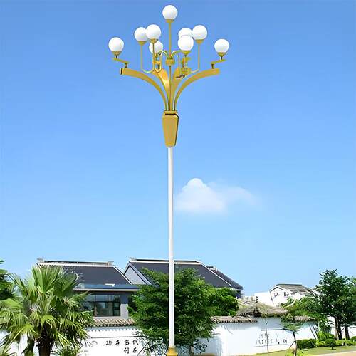 八叉九火LED中华灯 工厂热销8米广场景观灯四叉五火太阳能中华灯