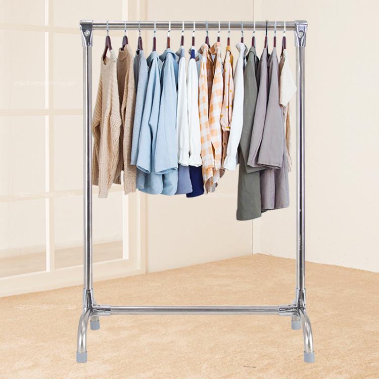 RKT432直径加粗加厚不锈钢晾衣架挂衣架单杆家用挂衣晒衣架落地铅