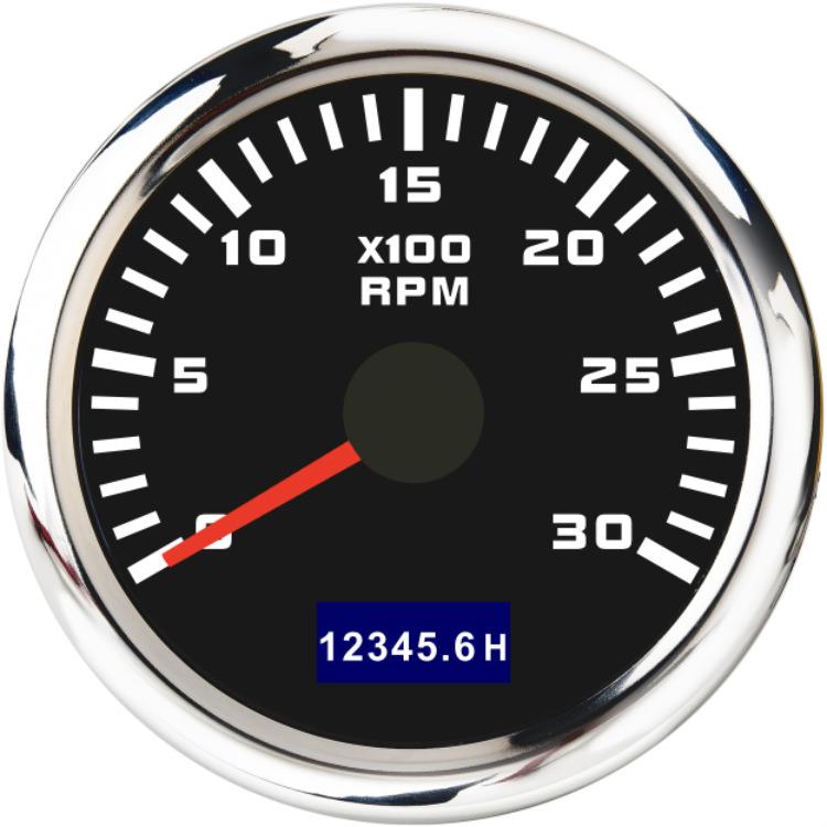 汽车改装52MM指针转速表0-3000RPM1-8缸摩托汽油发动机车船通用