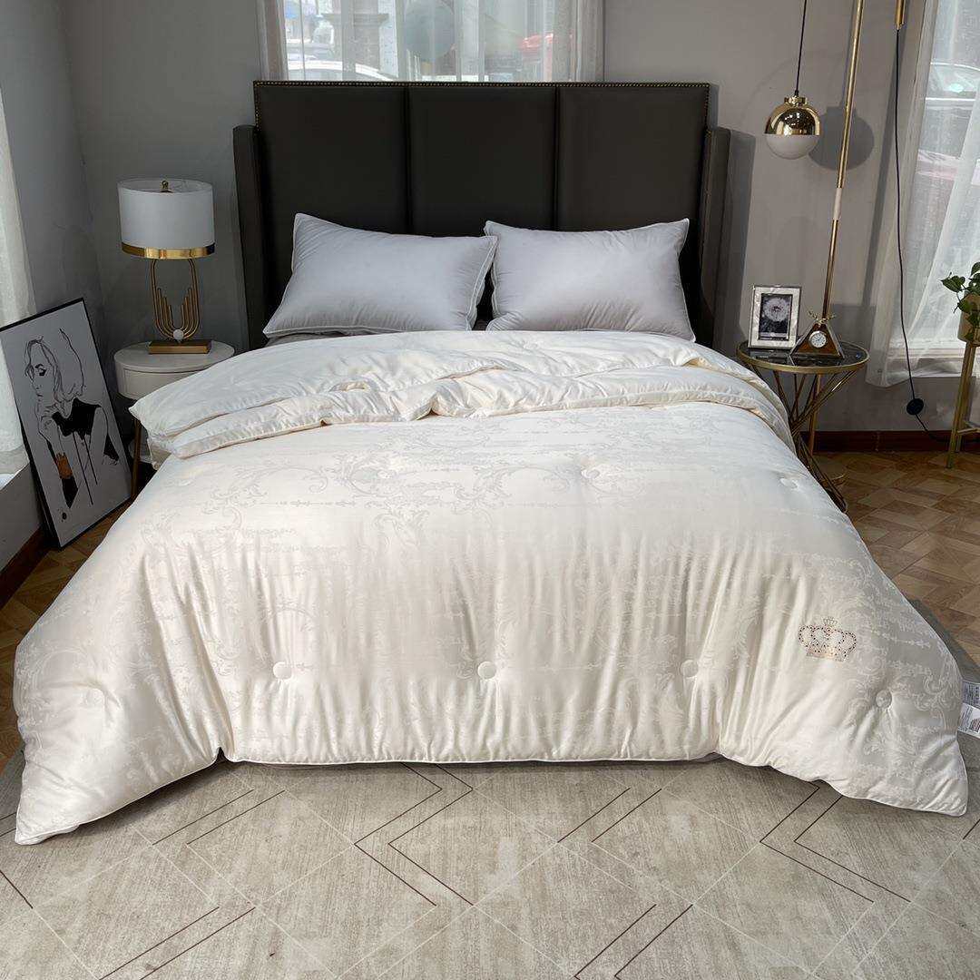 秋冬新品轻奢大豆子母秋冬被加厚保暖时尚简约白家用被子被芯