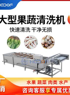 多功能蔬菜气泡清洗机食堂用不锈钢果蔬清洗设备喷淋式预制菜加工