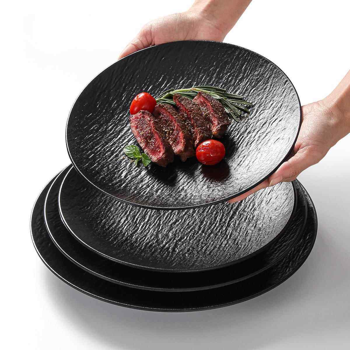 密胺黑色餐具盘子商用碟餐饮西餐牛排义大利面 面烧烤烤肉凉菜专,餐饮具,盘,淘宝优惠券,粉丝福利购,淘宝优惠卷